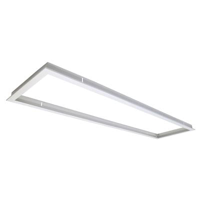 Domus Trim-312 Square Recessed Plaster Frames LED Panels and Troffers Satin White - 19326 - Domus Lighting