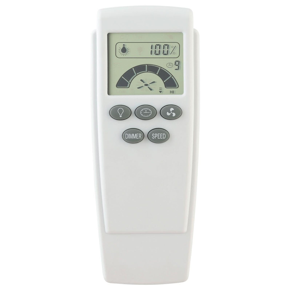 Brilliant 99222 universal AC ceiling fan remote with LCD screen