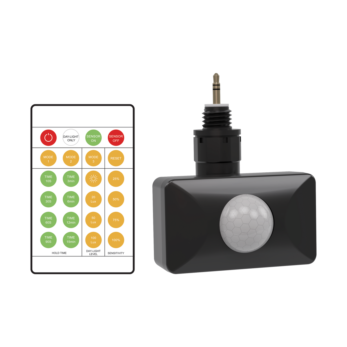Domus BLAZE-PRO-SENSOR 19913 black plug-and-play PIR and PE-cell sensor