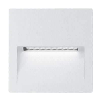 Domus Zac-4 Square Recessed LED Exterior Step Lights 3000K 5000K White 4W 240V IP65 - 19741, 19742