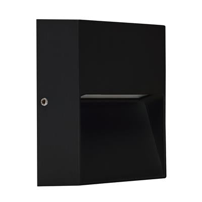 Domus Zeke-4 Square Surface Mounted LED Exterior Step Lights 3000K 5000K Black 4W 12V IP65 - 19854, 19855