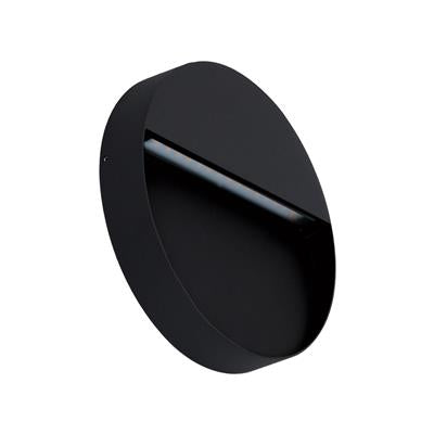 Domus Zeke-9 Round Surface Mounted LED Exterior Step Lights 3000K 5000K Black 9W 12V IP65 - 19870, 19871