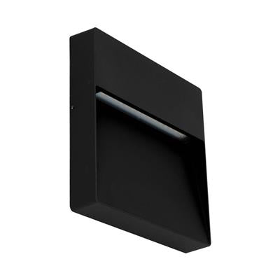 Domus Zeke-9 Square Surface Mounted LED Exterior Step Lights 3000K 5000K Black 9W 12V IP65 - 19878, 19879