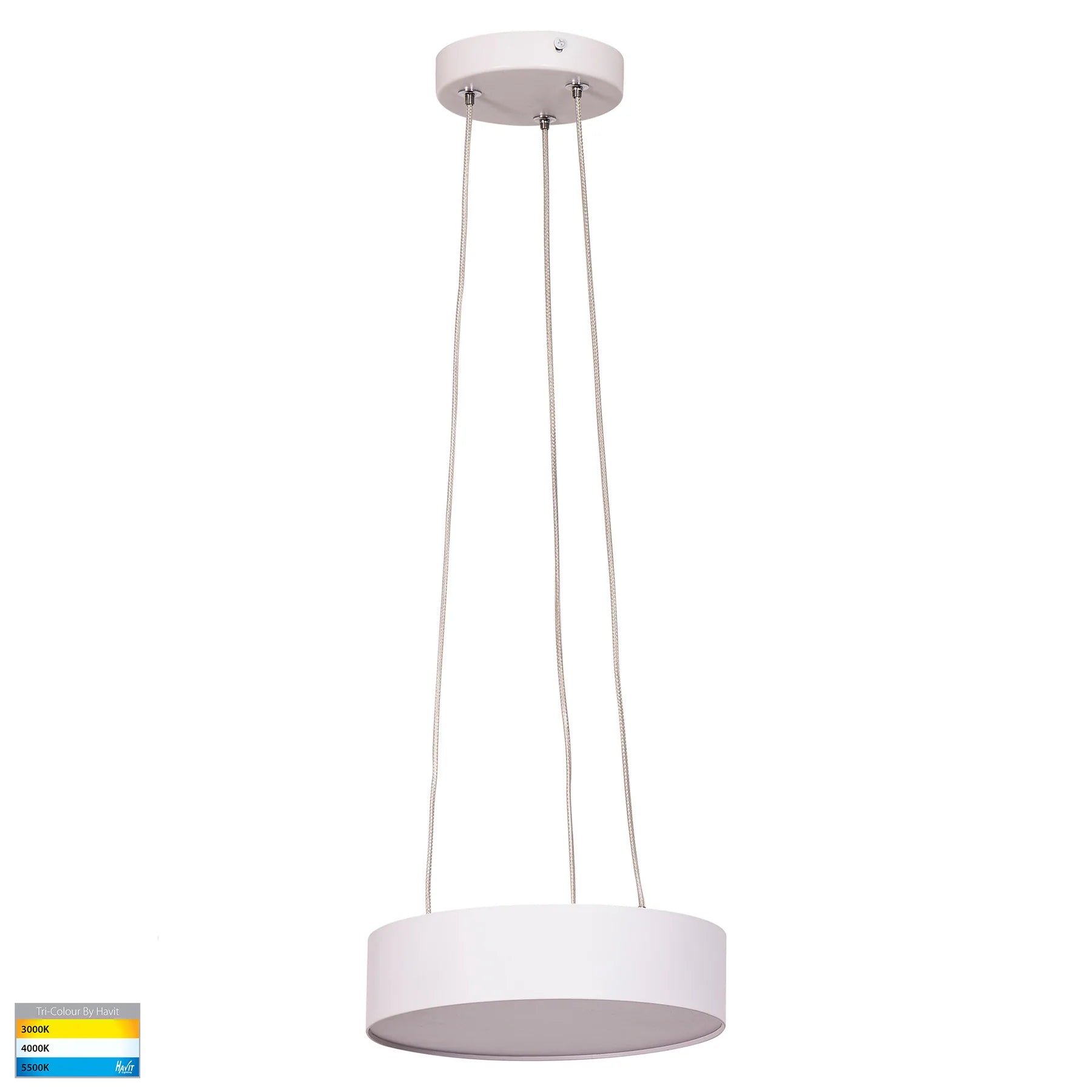 Havit Nella Round Interior Pendant Tri - White 20W 240V IP20 - HV5892T-WHT-PDT -Havit Lighting