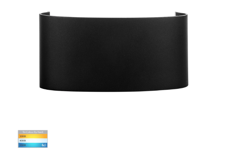 Havit Maro Up & Down Exterior Wall Lights Tri - Black 6x1W 12V/240V IP54 - HV3696T-BLK-12V, HV3696T-BLK-240V - Havit Lighting