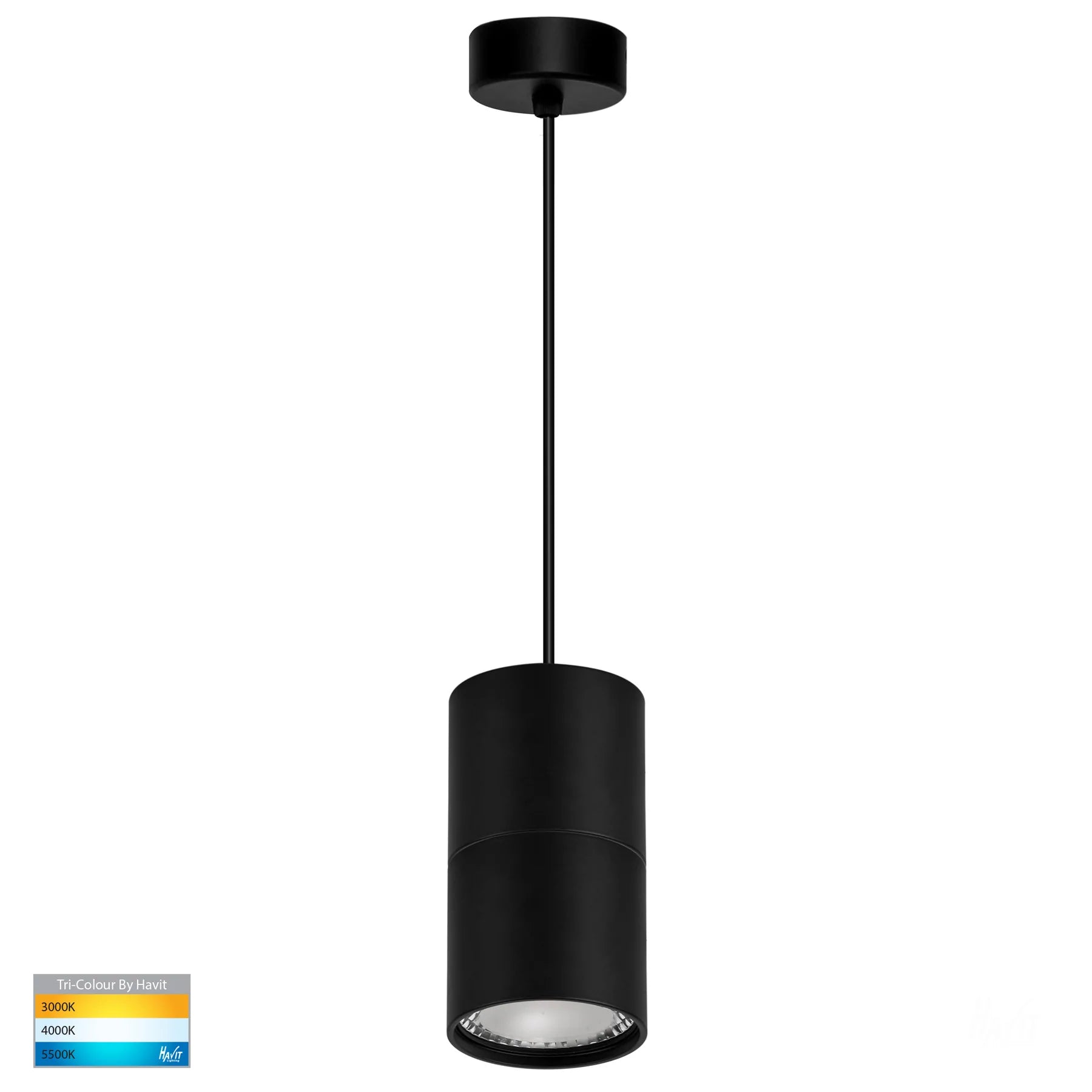 Havit Nella LED Interior Pendant Tri - Black 7W 240V IP20 - HV5802T-BLK-P- Havit Lighting