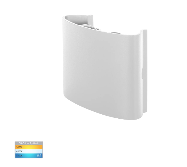 Havit Maro Up & Down Exterior Wall Lights Tri - White 4x1W 12V/240V IP54 - HV3695T-WHT-12V, HV3695T-WHT-240V - Havit Lighting
