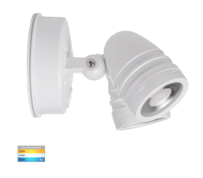 Havit Focus Polycarbonate Double Adjustable Spot Wall Light Tri - White 2x15W 240V IP65 - HV3793T-WHT