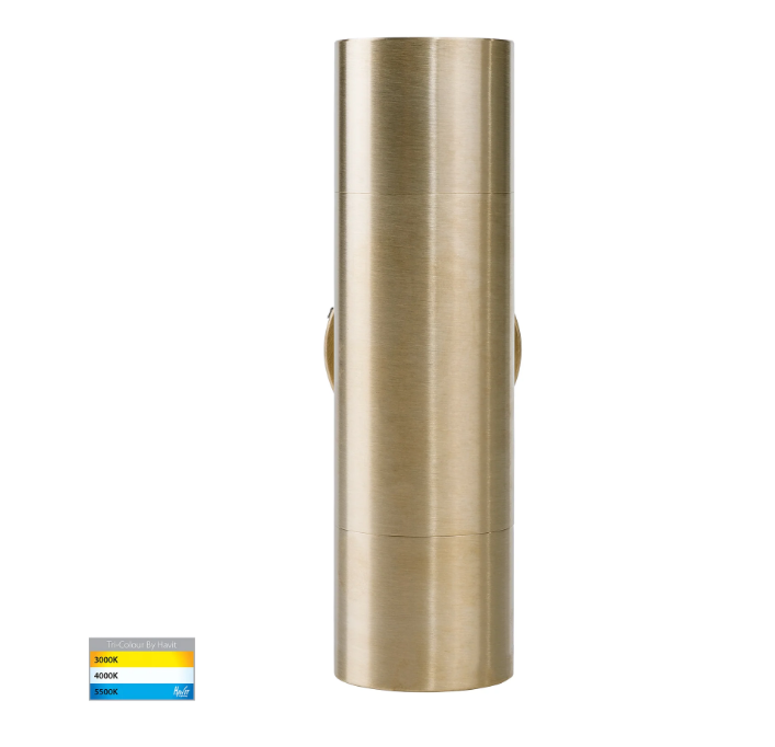 Havit Tivah Up & Down Pillar Exterior Wall Lights Tri - Solid Brass 2x3/5/7W / 2x5W 12V/240V IP65 - HV1055T-HV1057T