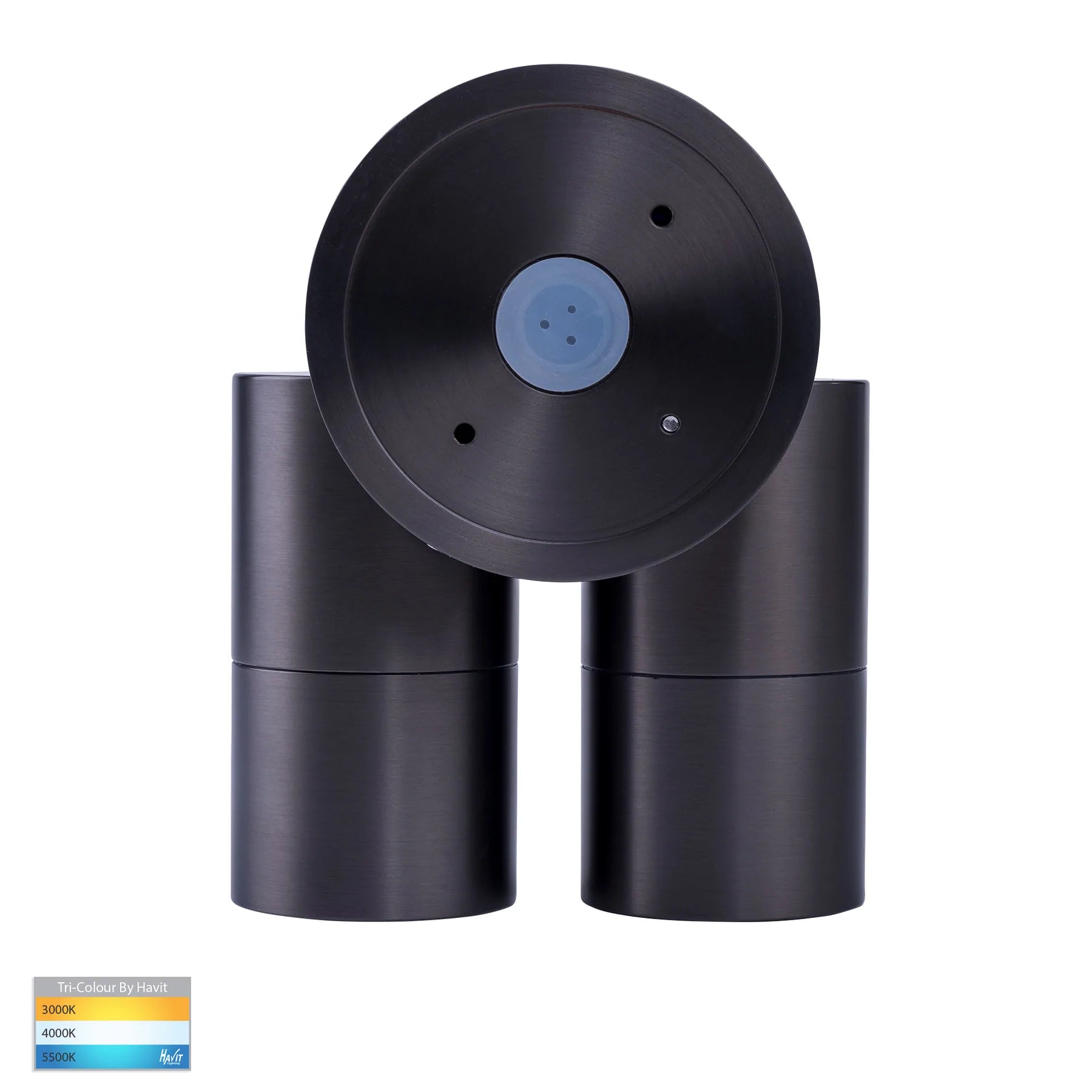 Havit Tivah Double Adjustable Pillar Exterior Wall Lights Tri - Graphite 2x3/5/7W / 2x5W 12V/240V IP65 - HV1375T-HV1377T