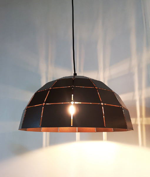 CLA ARMIS: Retro Tiled Glass Shape Interior Pendant Matt White / Champagne Gold / Coffee 220-240V - ARMIS -CLA Lighting