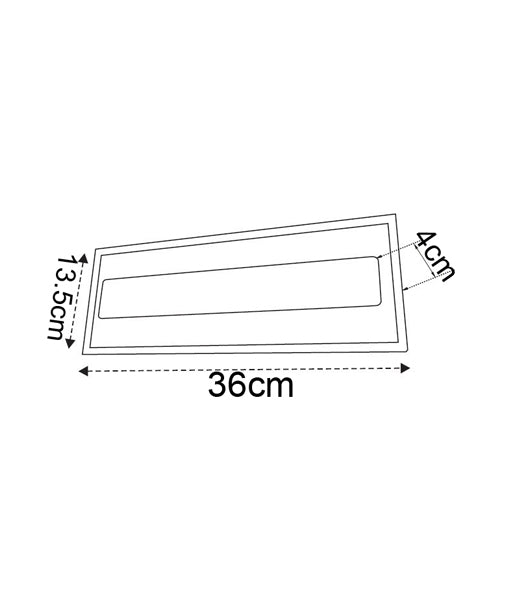 CLA Barcelona Clear Border Frosted Inner Rectangular Brushed Interior Wall Light 3000K Satin Chrome 10W 240V IP20 - BARCELONA