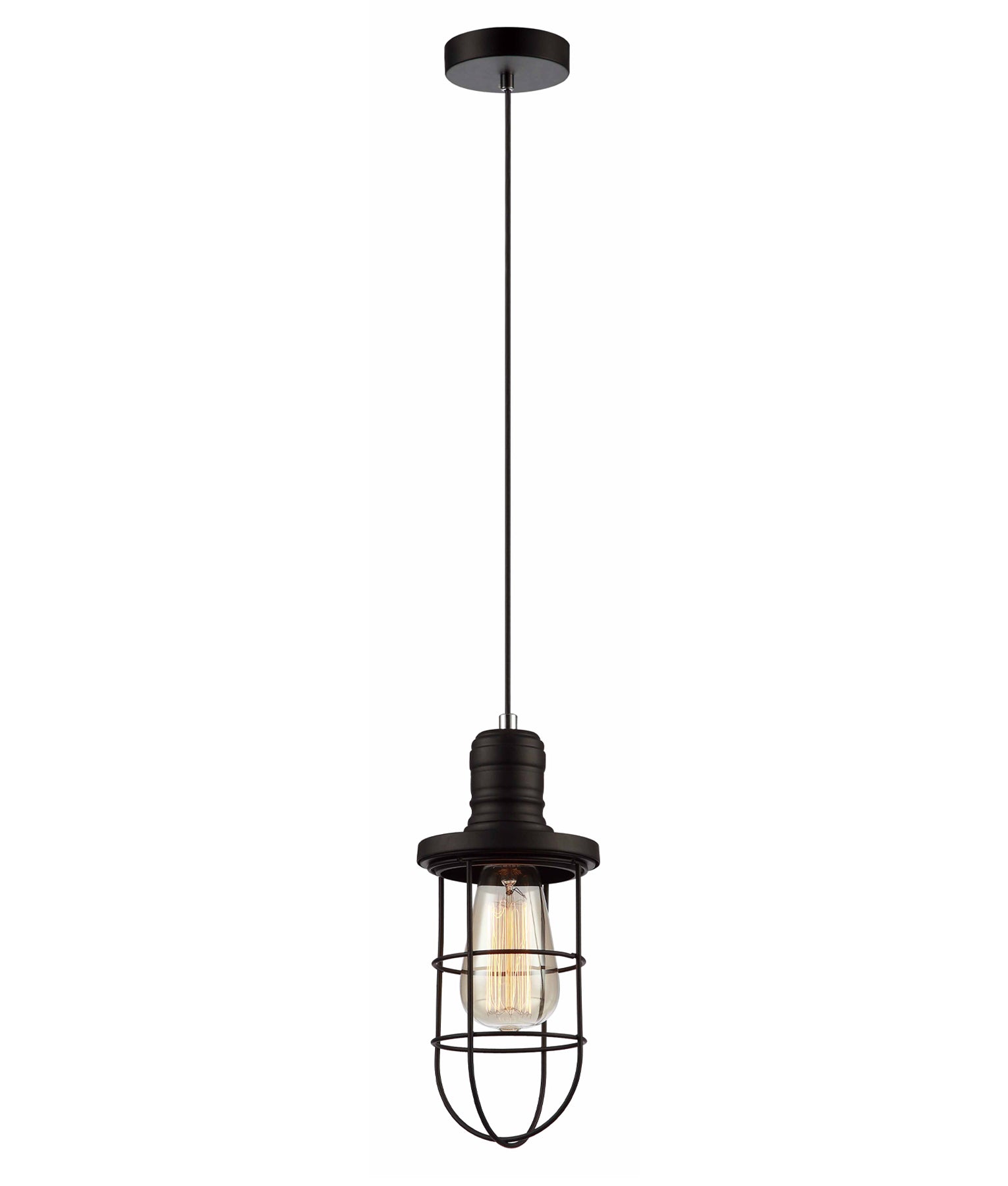 CLA BLACKBAND: Industrial Black Bird Cage Interior Pendant Curved / Diamonds Bar Base / Angled / Varied Round / Tubular / Pear / Small Diamond / Large Diamond 220-240V - BLACKBAND - CLA Lighting