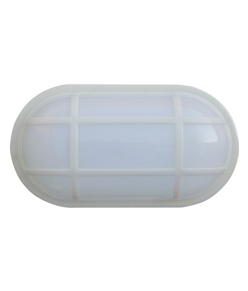 CLA BULK: Oval with optional cage LED Bulkhead 3000K 5000K Black / White 20W 190-250V IP65 - BULK11, BULK12, BULK13, BULK14 - CLA Lighting