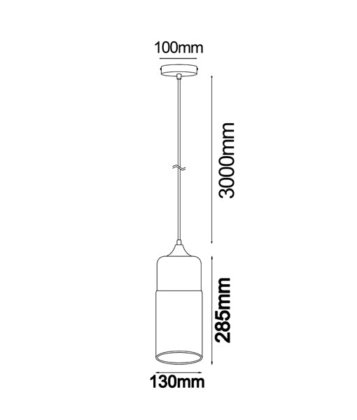 CLA CASA: White with Amber Glass Interior Pendant Jar/ Wine/ Oblong 220-240V - CASA1, CASA2, CASA3