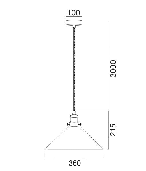 CLA CEREMA: Antique Brass and Black Highlight Interior Pendant Ellipse / Angled Dome / Coolie 220-240V - CEREMA1, CEREMA2, CEREMA3, CEREMA4 CLA Lighting