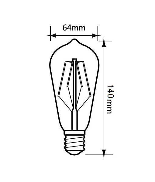 CLA Pear Shape LED Filament Dimmable Lamps and Globes 2700K 6000K 8W 180-260V IP20 - CF26DIM, CF27DIM, CF28DIM, CF29DIM