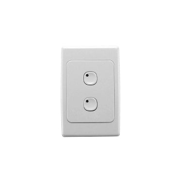 Clipsal 2000 Series C-Bus Plastic Plate Wall Switches 2 Button Clipsal Products White 15-36V - 5032NL-WE - Eco Smart Lighting