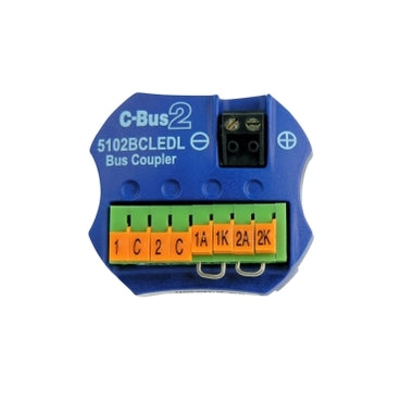 Clipsal C-Bus Control and Management System, Coupler Input Unit, 2 Channel Bus Coupler, Remote LED Facility Clipsal Products - 5102BCLEDL - Eco Smart Lighting