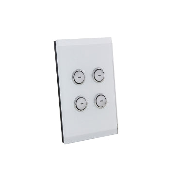Clipsal Wall Plate, C-Bus, Saturn, Key input unit, 4 keys, Clipsal Products Pure White 15-36V - Replaced by 5084680, 5084GF, 5084PW