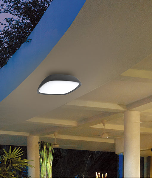CLA DOCCIA: Ceiling Lights / LED Exterior Wall Lights 3000K Dark Grey / White 20W 220-240V IP65 - DOCCIA