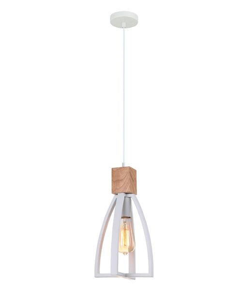 CLA FARO: Wood Convex Cone Interior Pendant Matt Black / Matt White 220-240V - FARO1, FARO2- CLA Lighting.