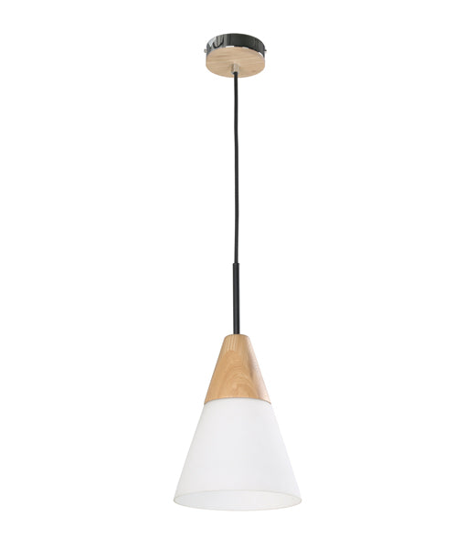 CLA FINN: Blonde Wood & Opal Glass Interior Pendant Long / Small / Medium 220-240V - FINN1, FINN2, FINN3 - CLA Lighting