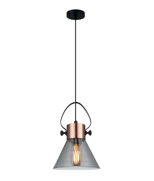 CLA FUMOSO: Retro Smokey Glass Interior Pendant Cone / Ellipse/ Dome 220-240V - FUMOSO1, FUMOSO2, FUMOSO3- CLA Lighting