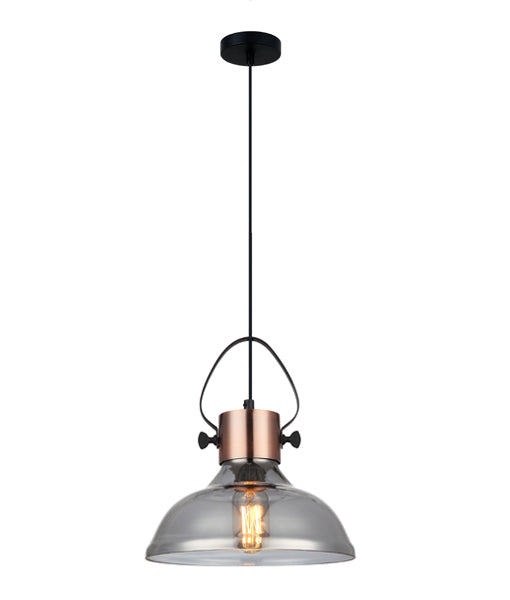 CLA FUMOSO: Retro Smokey Glass Interior Pendant Cone / Ellipse/ Dome 220-240V - FUMOSO1, FUMOSO2, FUMOSO3- CLA Lighting