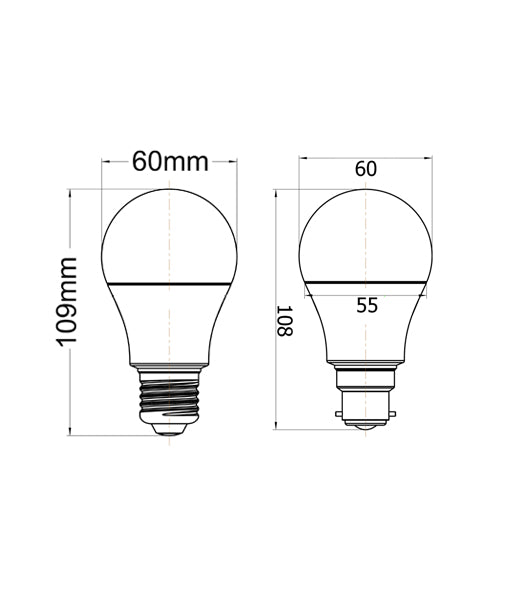 CLA GLS LED Dimmable Lamps and Globes Tri - Frosted 10W 176-264V IP40 - GLS -CLA Lighting