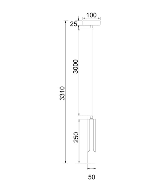 CLA Golda Iron Tube Diagonal / Vertical Plate Interior Pendant Matt Black 220-240V - GOLDA1, GOLDA2 - CLA Lighting