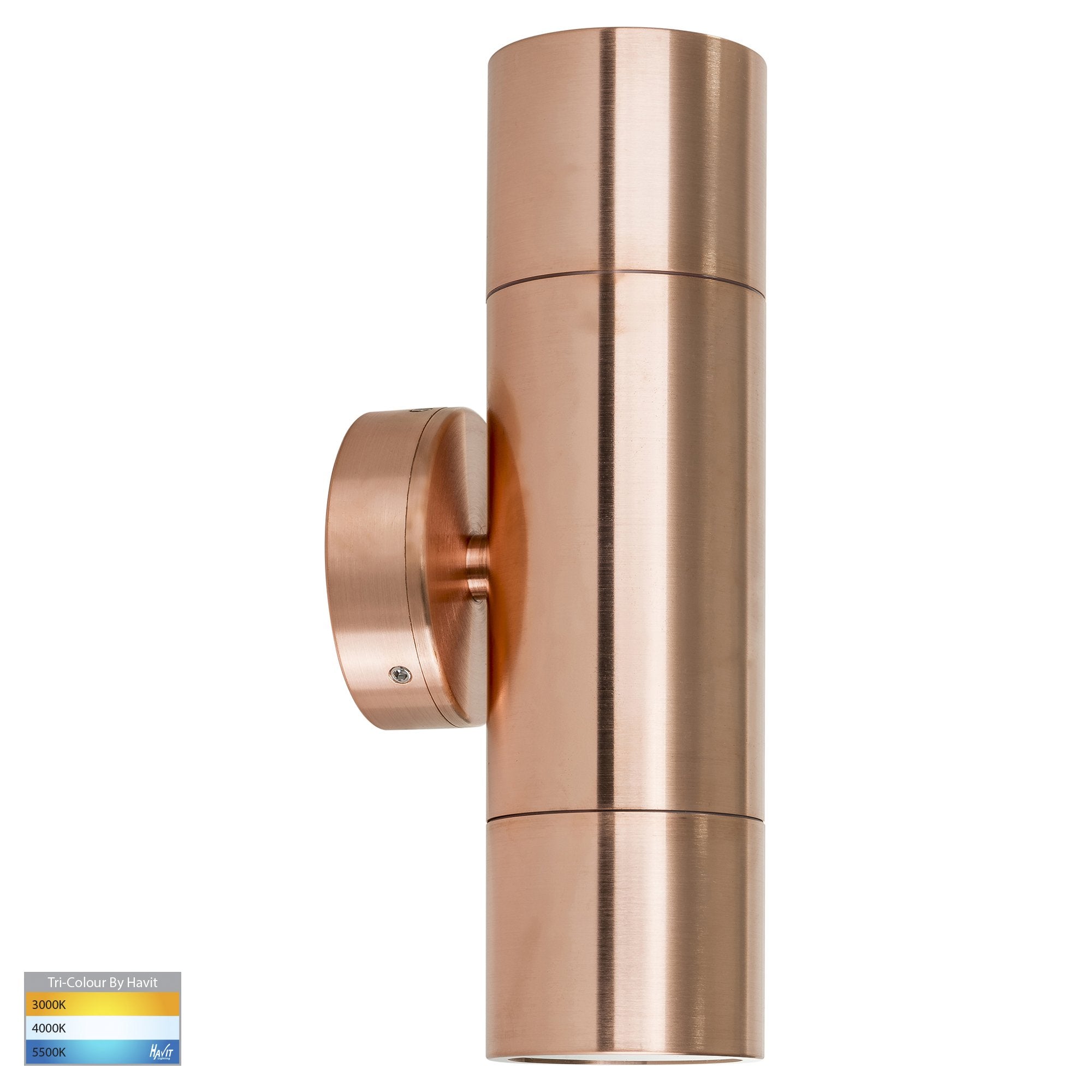 Havit Tivah Up & Down Pillar Exterior Wall Lights Tri - Solid Copper 2x3/5/7W / 2x5W 12V/240V IP65 - HV1015T-HV1017T