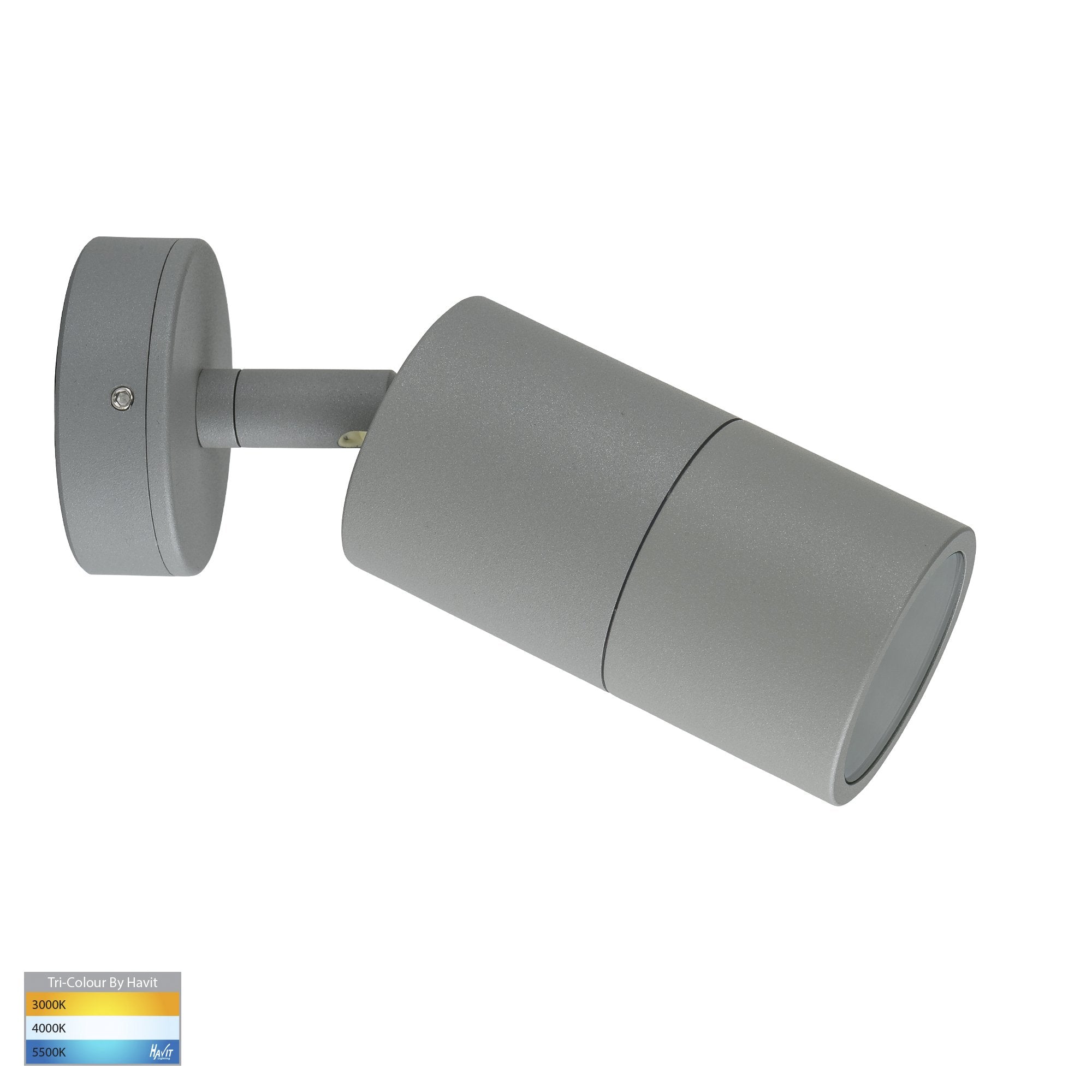 Havit Tivah Single Adjustable Pillar Exterior Wall Lights Tri - Silver 3/5/7W 240V IP65 - HV1245T-HV1247T