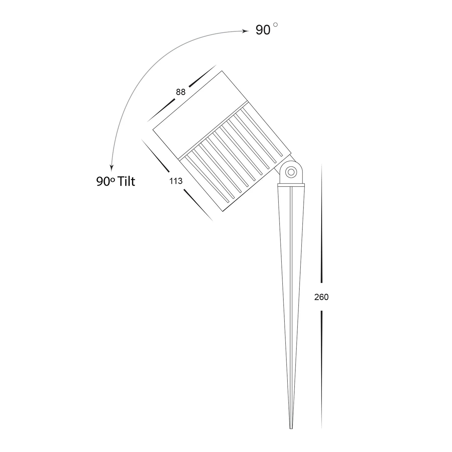 Havit Oasis Garden Spike Light Tri - Black 24W 12V IP65 - HV1429T-24W - Havit Lighting