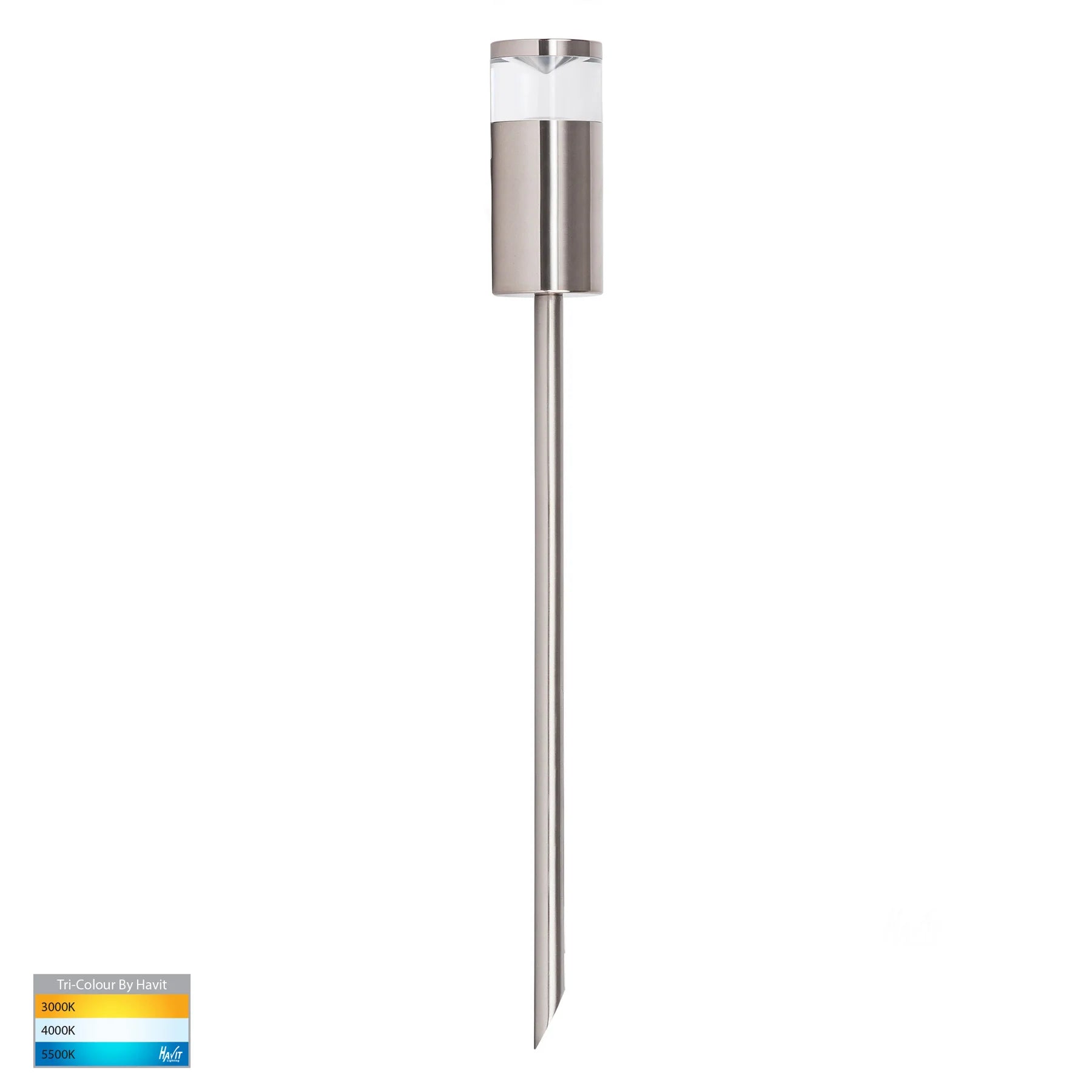 Havit Highlite Single Fixed Garden Spike Light Tri - Titanium Coloured Aluminium 5W 12V IP65 - HV1489T-TTM - Havit Lighting