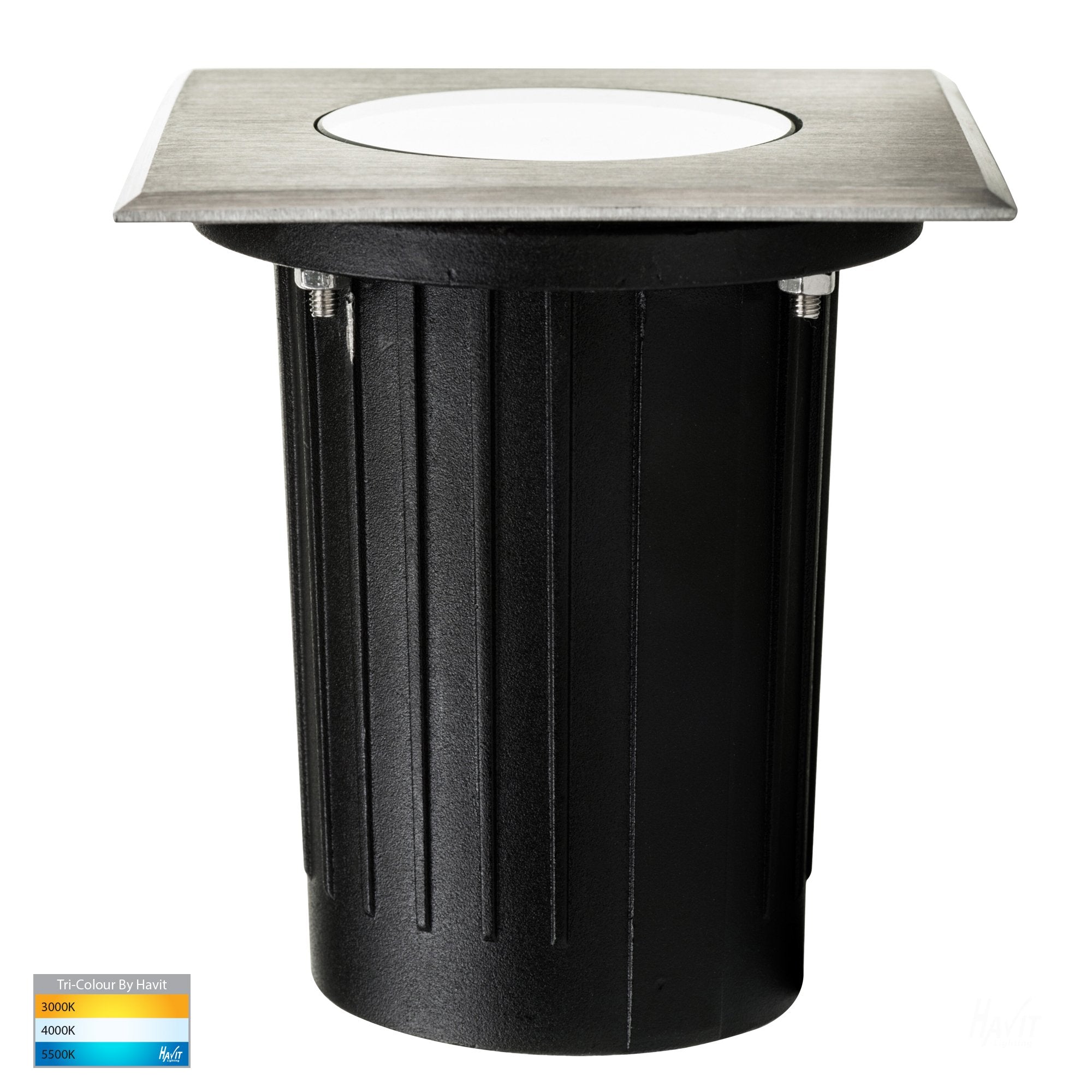 Havit Luta Square Adjustable Inground Light Garden Step and Up Lights Tri- 316 Stainless Steel 5W 12V IP67 - HV1825T-SQ