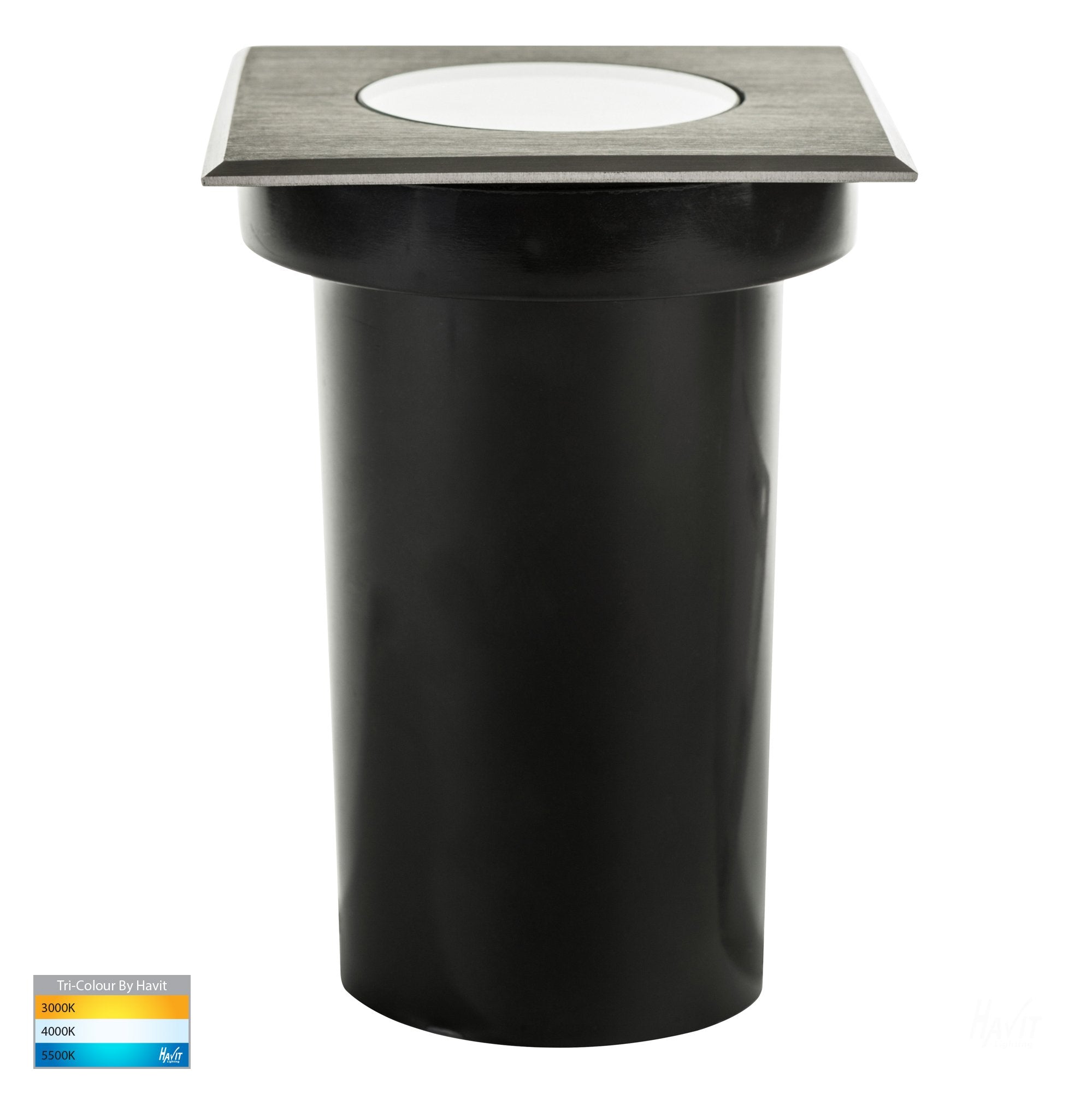 Havit Luta Square Adjustable Inground Light Garden Step and Up Lights Tri- 316 Stainless Steel 5W 12V IP67 - HV1825T-SQ