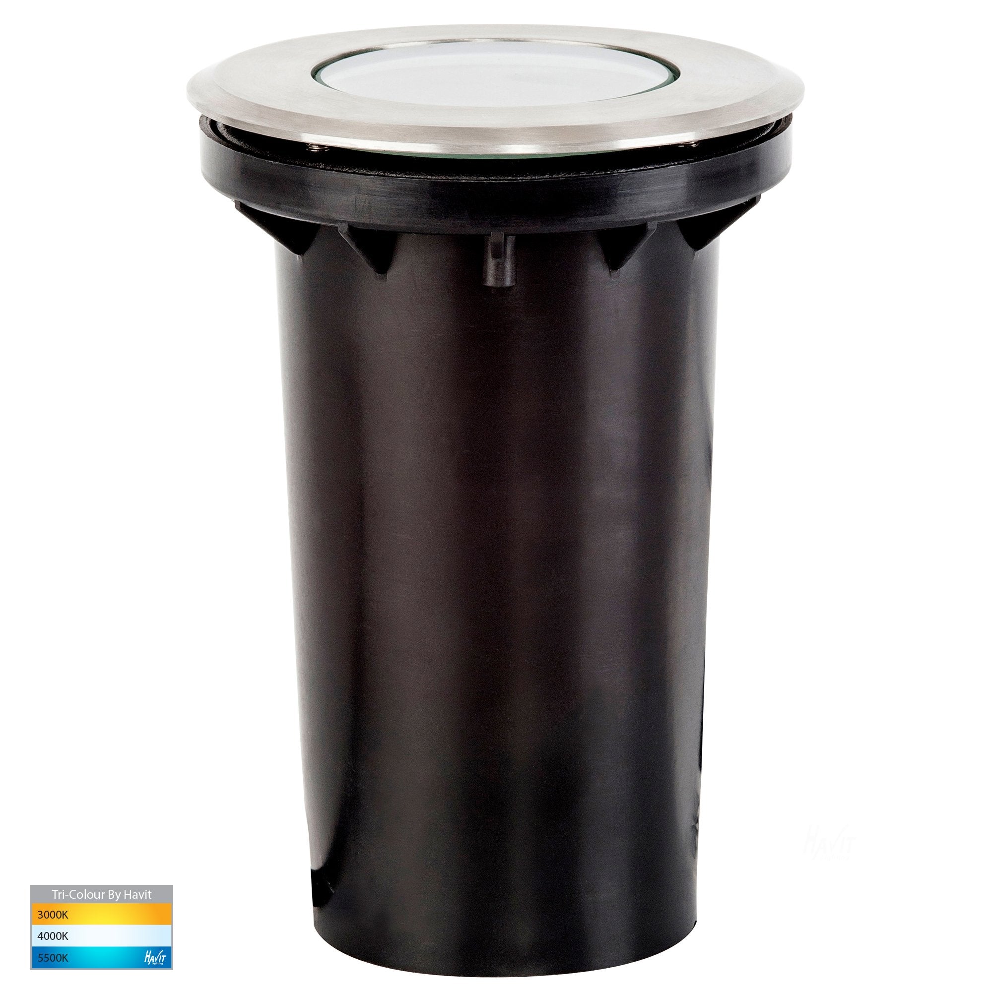 Havit Luta Round Adjustable Inground Light Garden Step and Up Lights Tri- 316 Stainless Steel 5W 12V IP67 - HV1825T