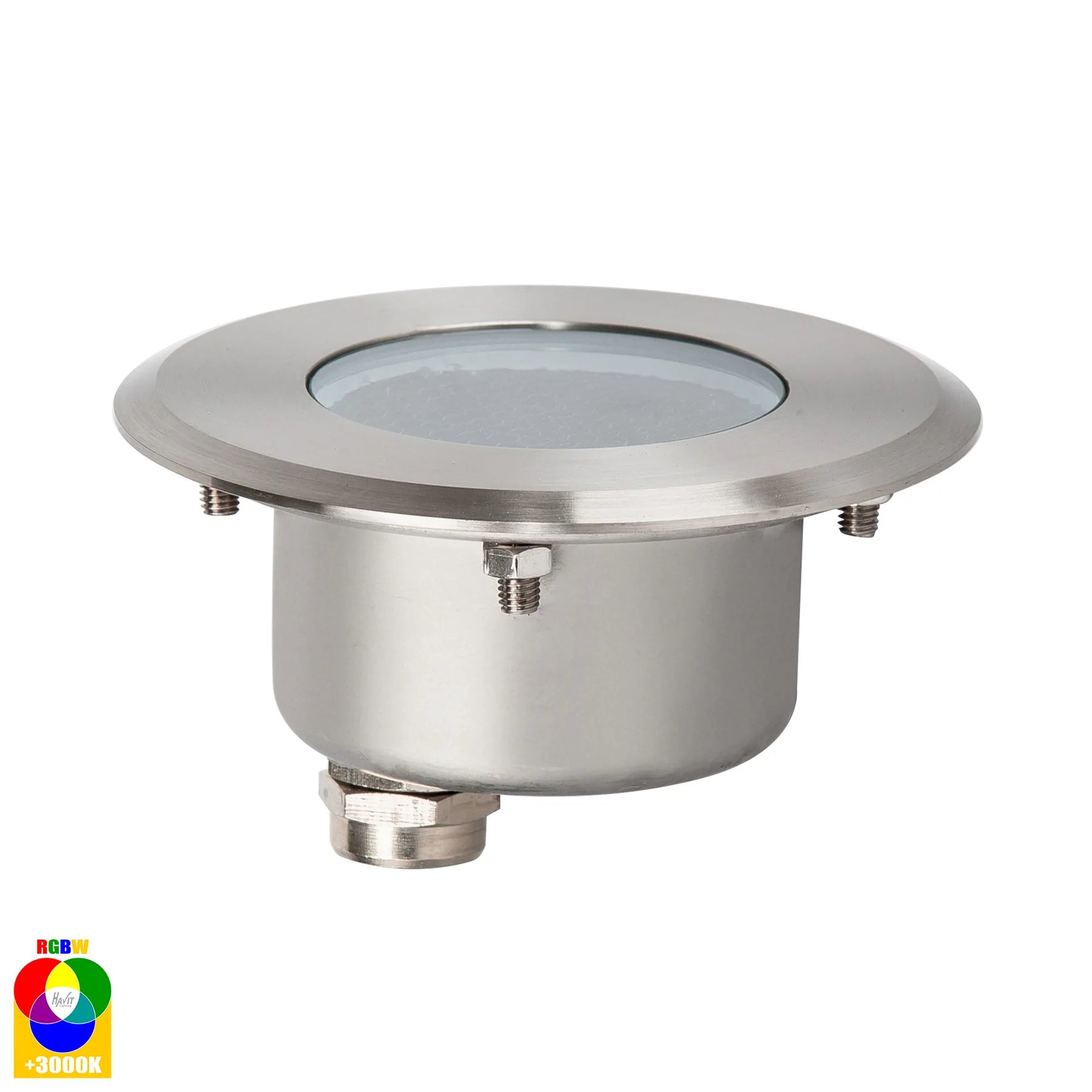 Havit Split 60° Beam Angle Inground Garden Step and Up Lights RGB + 3000K 316 Stainless Steel 3W 12V IP67 - HV1841RGBW - Havit Lighting