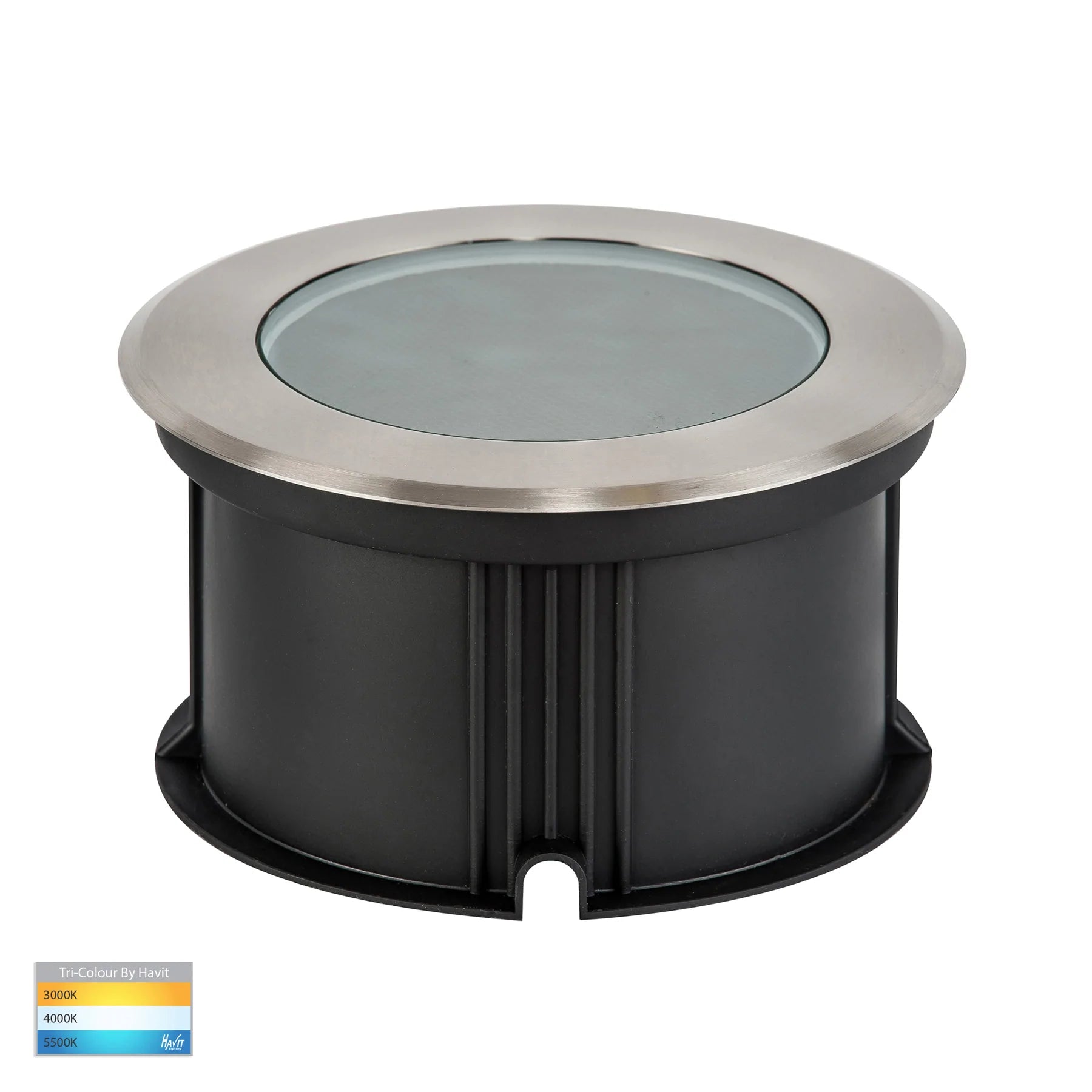 Havit Split 60° Beam Angle Inground Garden Step and Up Lights Tri - 316 Stainless Steel Marine Grade 12W 12V IP67 - HV1843T- Havit Lighting