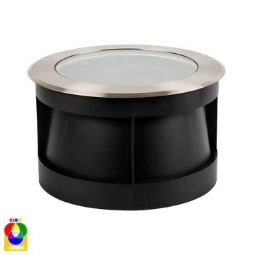 Havit Split 60° Beam Angle Inground Garden Step and Up Lights RGB + 3000K 316 Stainless Steel 18W 12V IP67 - HV1845RGBW - Havit Lighting