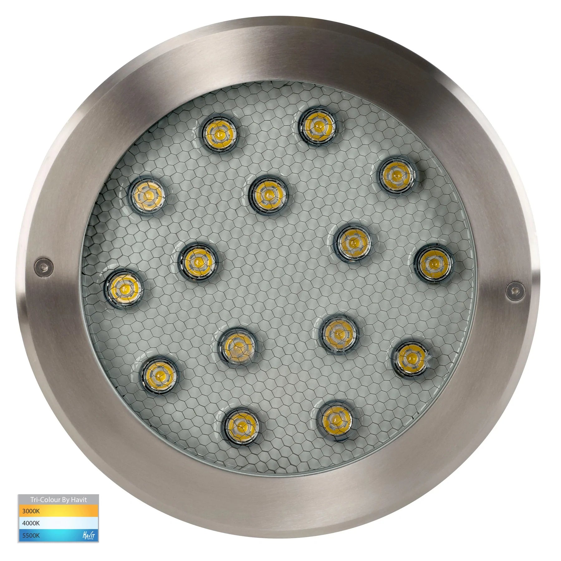 Havit Split 60° Beam Angle Inground Garden Step and Up Lights Tri - 316 Stainless Steel 18W 12V IP67 - HV1845T- Havit Lighting