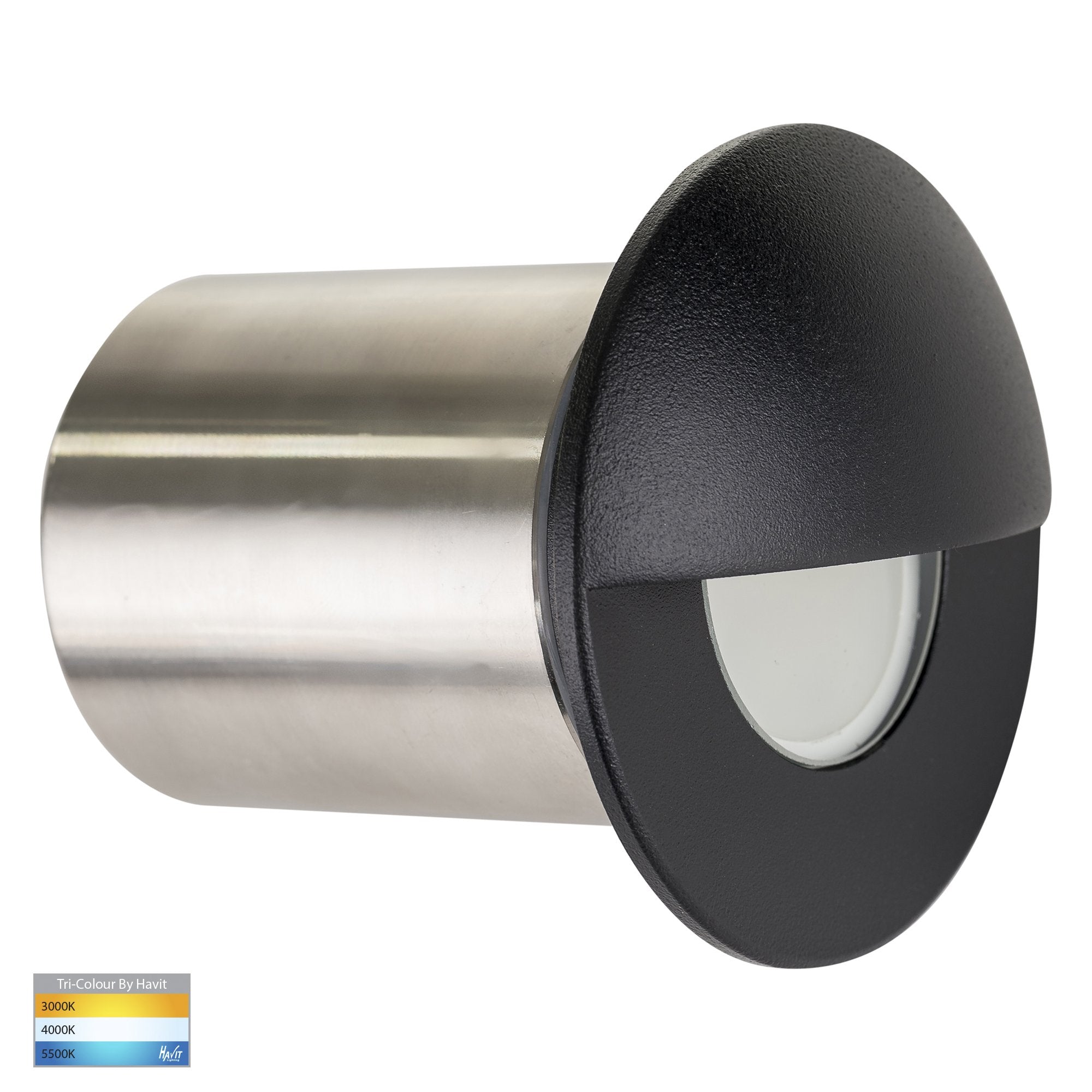 Havit Ollo With Eyelid Garden Step and Up Lights Tri- Black 5W 12V IP65 - HV19012T-BLK