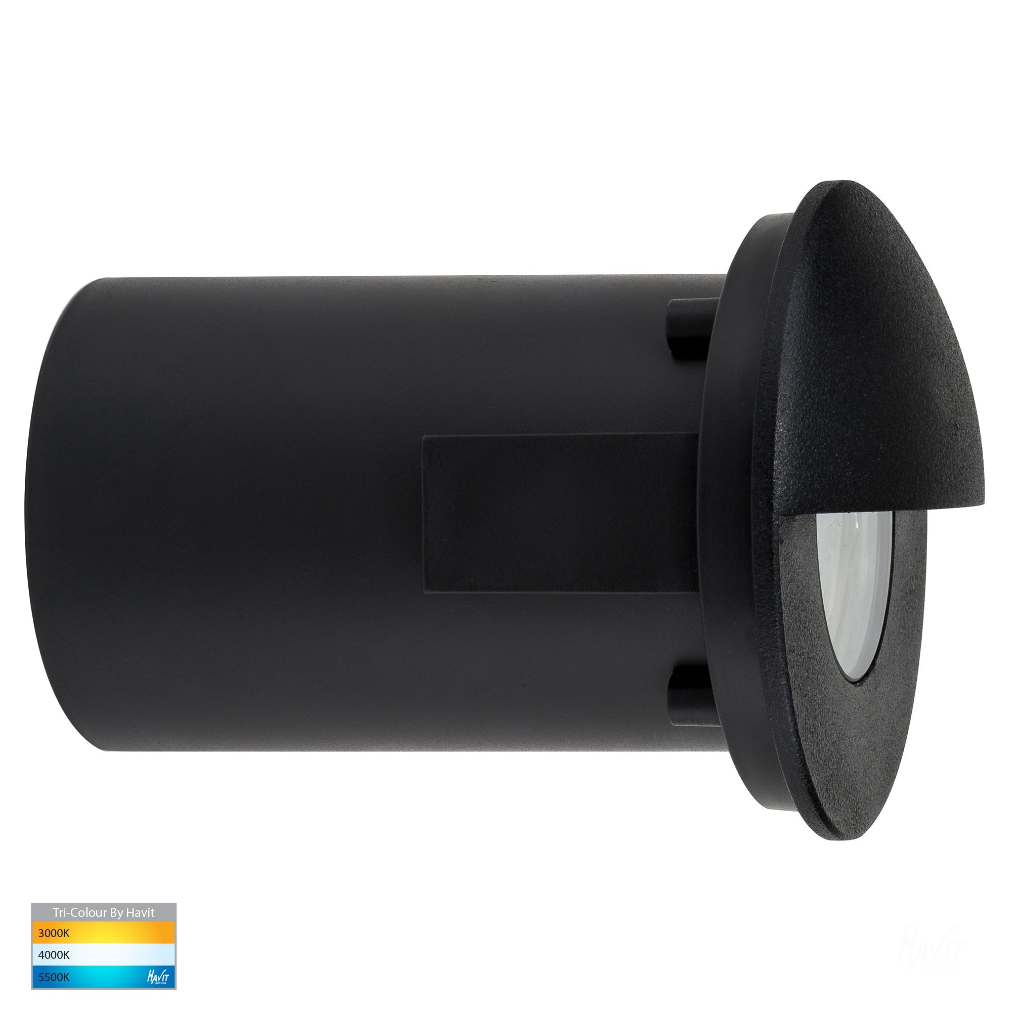 Havit Ollo With Eyelid Garden Step and Up Lights Tri- Black 5W 12V IP65 - HV19012T-BLK