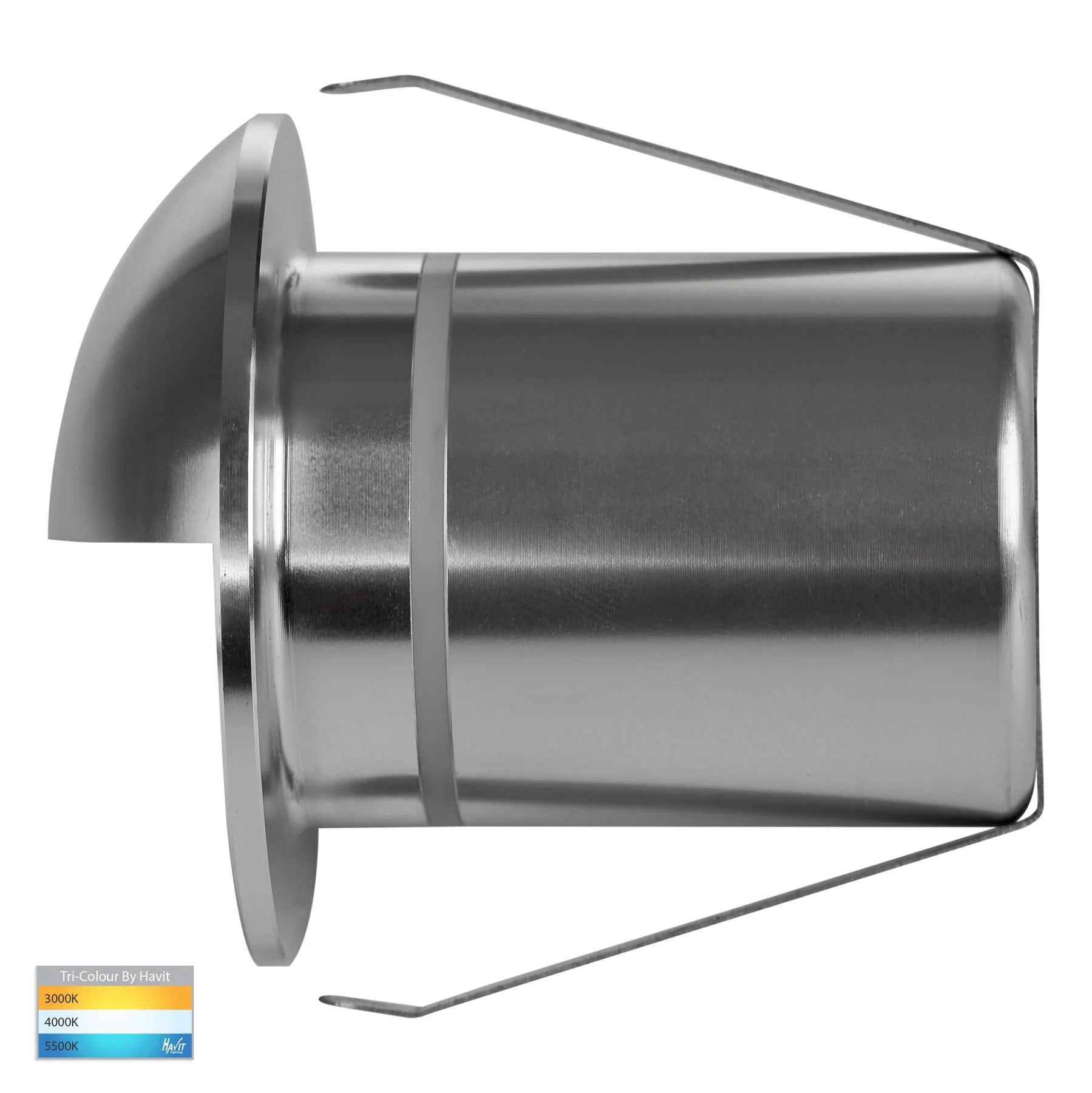 Havit Elite with Eyelid Garden Step and Up Lights Tri - Silver Aluminium 5W 12V IP65 - HV2884T-SLV-12V - Havit Lighting