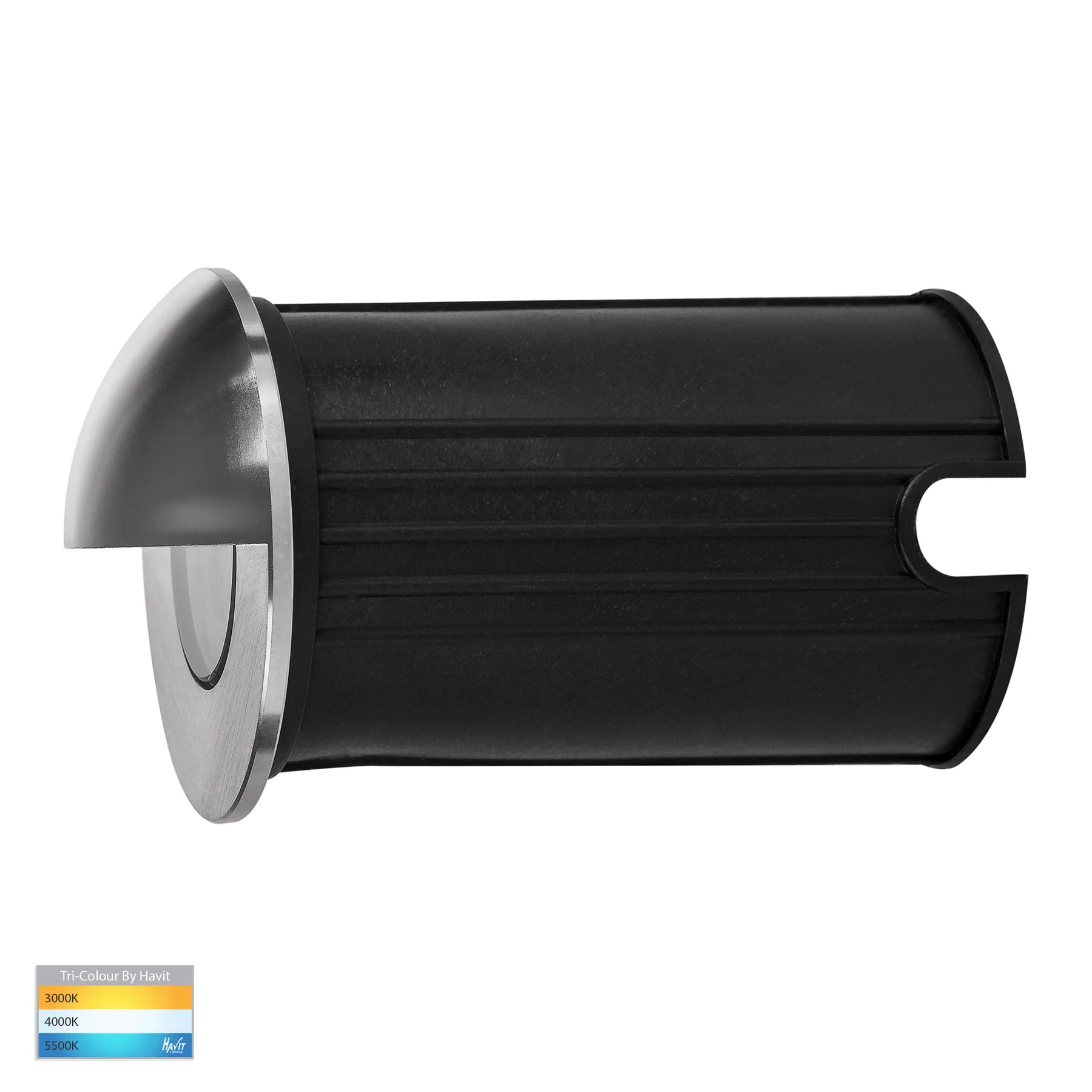 Havit Elite with Eyelid Garden Step and Up Lights Tri - Silver Aluminium 5W 12V IP65 - HV2884T-SLV-12V - Havit Lighting