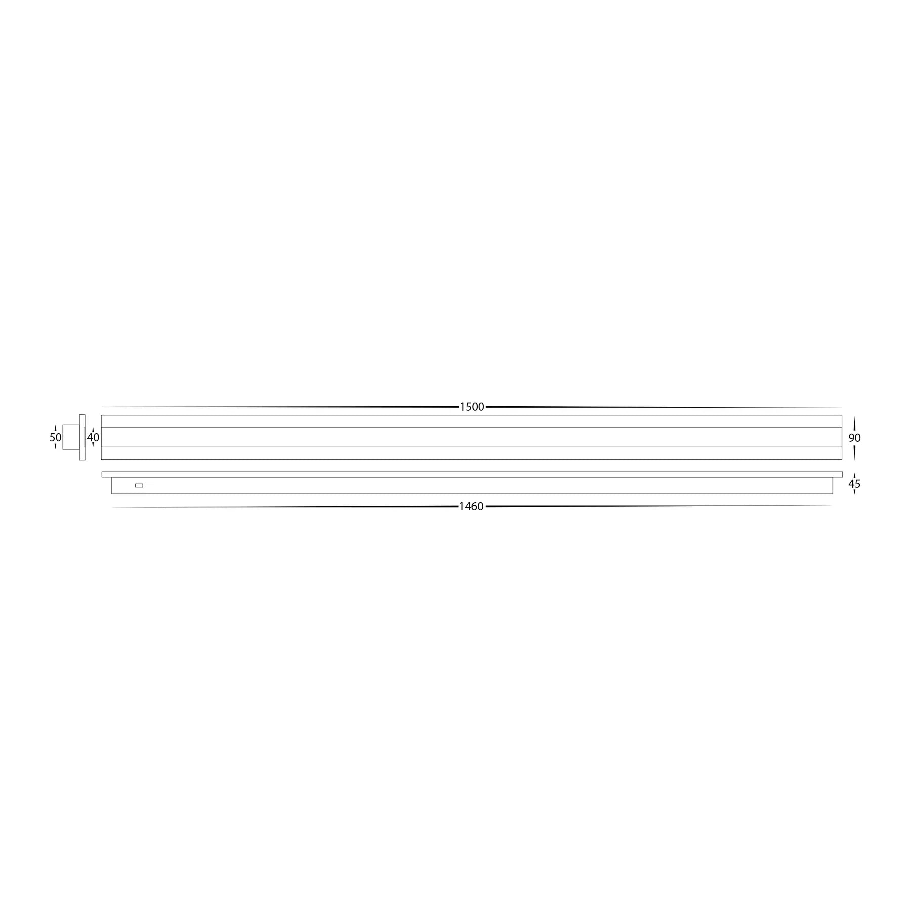 Havit Barline 1500mm Exterior Wall Lights Tri- Black 22W-45W 240V/24V IP65- HV3586T-BLK