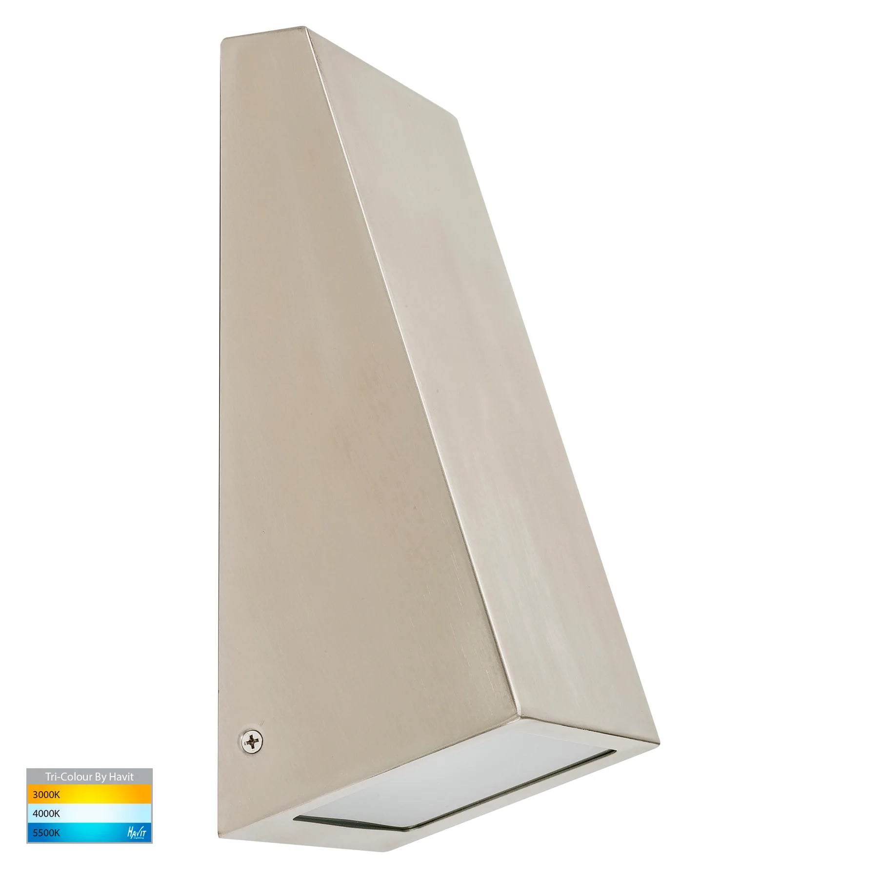 Havit Taper Wedge Exterior Wall Lights Tri - 316 Stainless Steel 9W 240V IP44 - HV3601T-SS316 - Havit Lighting