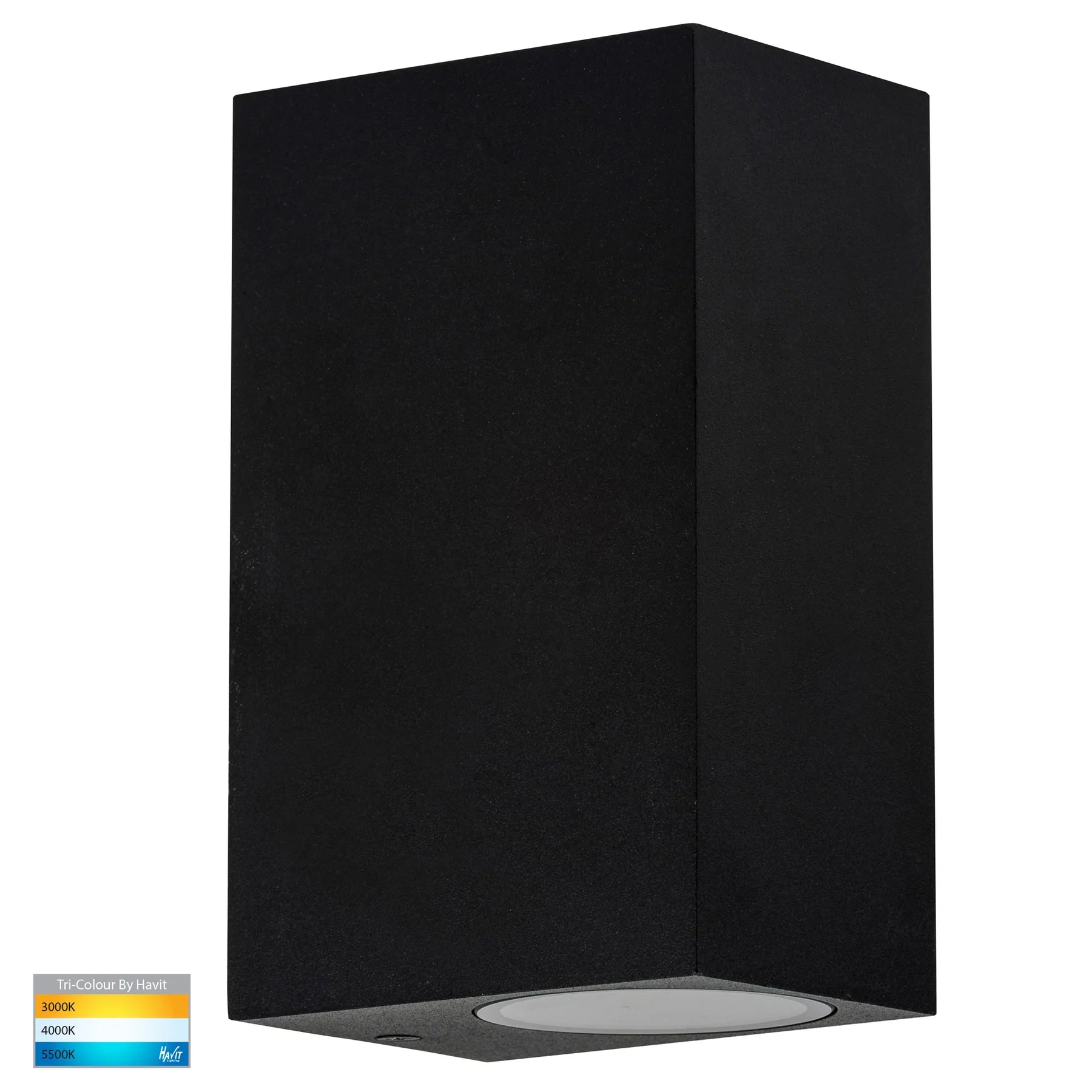 Havit Accord Up & Down Exterior Wall Lights Tri - Black 240V IP54 - HV3632T-BLK - Havit Lighting