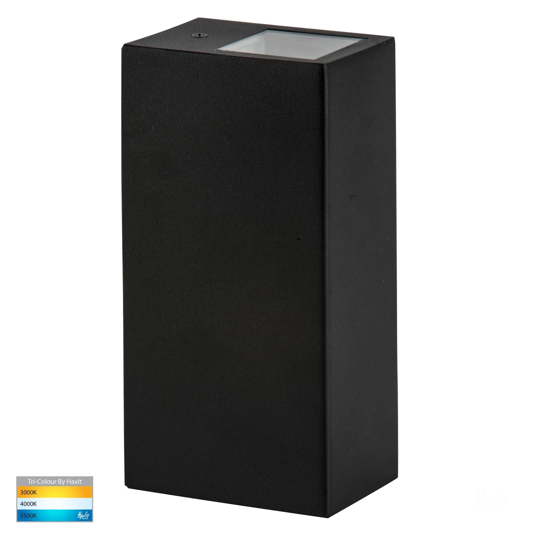 Havit Veldi Square Up & Down Exterior Wall Lights Tri - Black 2x5W 240V IP54 - HV3633T-BLK